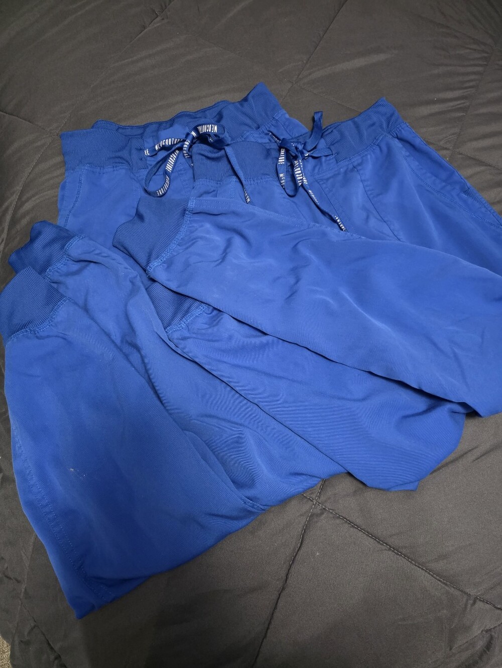 Med Couture Womens Royal Blue Scrub Joggers Size xs 2 Pairs